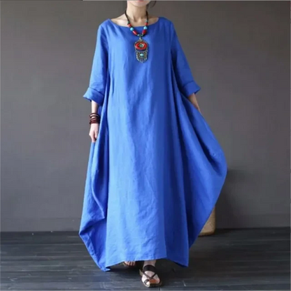 Robe Longue Verte à Coupe Décontractée pour Femme | Idéale pour l’Été