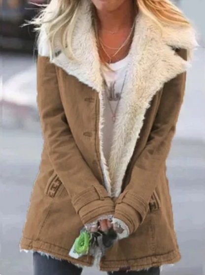 Manteau d’Hiver Long avec Manches Longues pour Femme | Idéal pour la Saison Froide