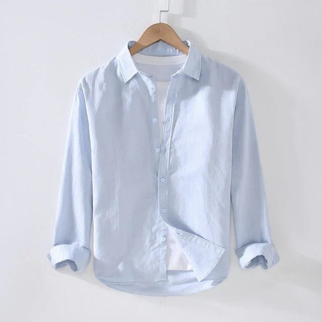 Chemise À Manches Longues Pour Hommes Avec Col Classique | Idéal Pour Le Printemps Et L’Été