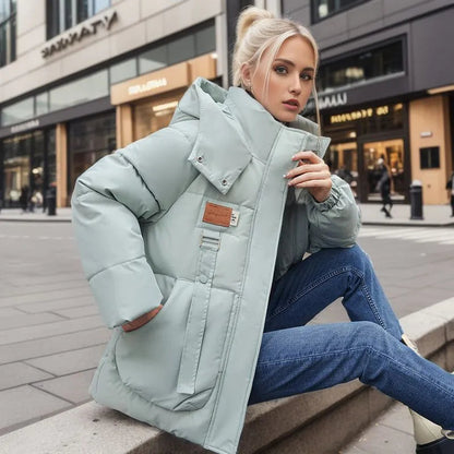 Manteau Long d’Hiver avec Capuche pour Femme | Idéal pour les Journées Froides