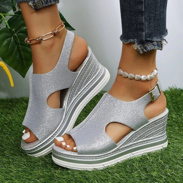 Sandales À Plateforme Avec Bride Cheville Pour Femmes | Idéal Pour L’été