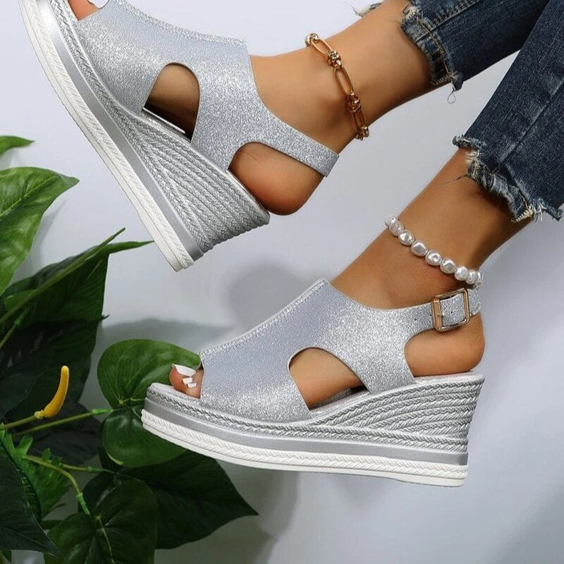 Sandales À Plateforme Avec Bride Cheville Pour Femmes | Idéal Pour L’été