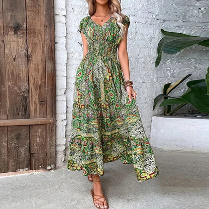 Robe Maxi à Motif Bohème pour Femme | Idéale pour l'Été