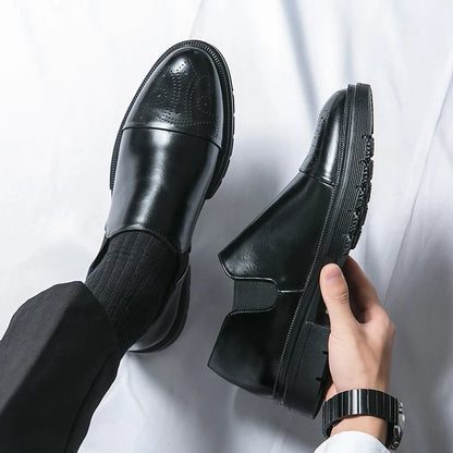 Chaussures slip-on avec détails brogue pour hommes | Idéal pour les tenues habillées et les occasions professionnelles