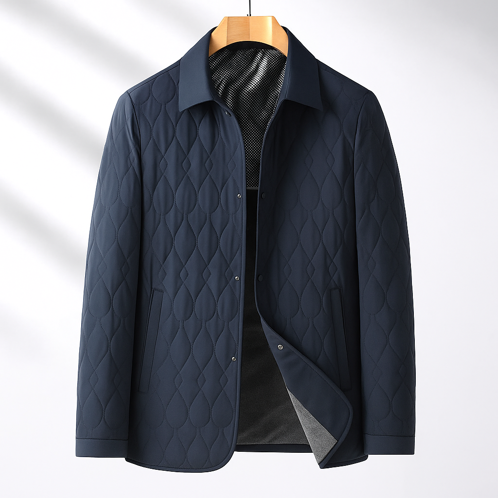 Veste matelassée à col chemise pour hommes