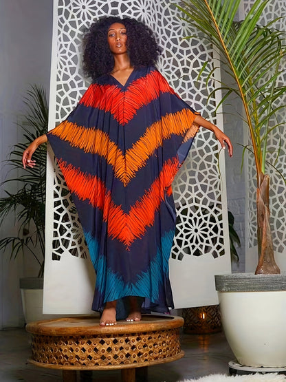 Caftan Long à Coupe Ample pour Femme | Idéal pour les Journées d'Été