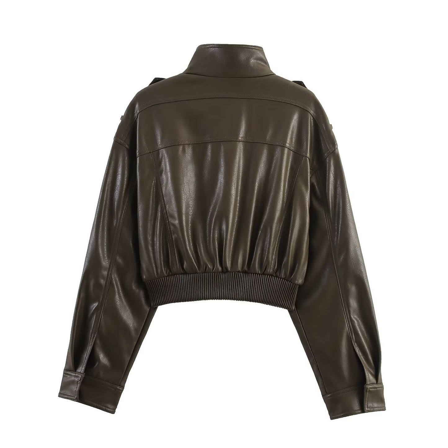 Blouson bomber à col montant et poches à rabat pour femme | Idéal pour l'automne