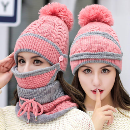 Ensemble Bonnet et Écharpe avec Masque Détachable pour Femme | Idéal pour l’Hiver
