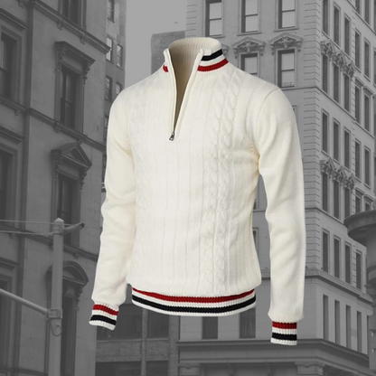 Pull À Col Roulé avec Fermeture Éclair pour Homme | Idéal pour Les Saisons Fraîches