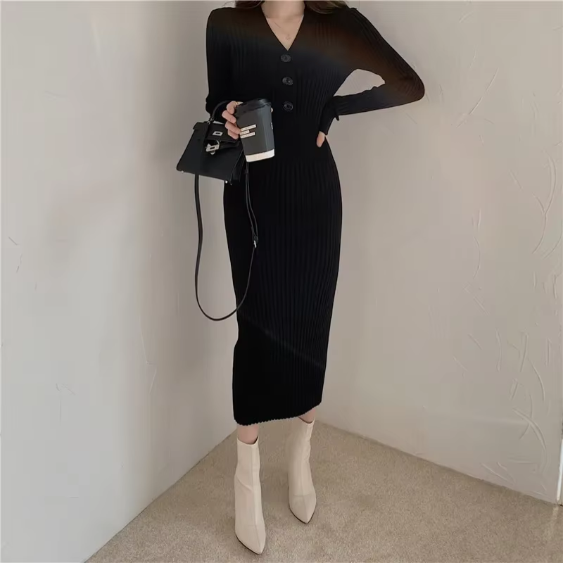 Robe Ajustée Avec Boutons Pour Femme | Idéale Pour Le Quotidien Et Les Sorties