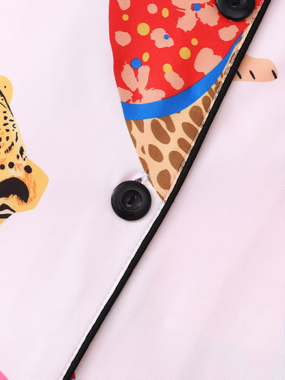 Pyjama pour Femme À Manches Longues Et Pantalon Assorti | Idéal pour Le Sommeil Et La Détente À La Maison