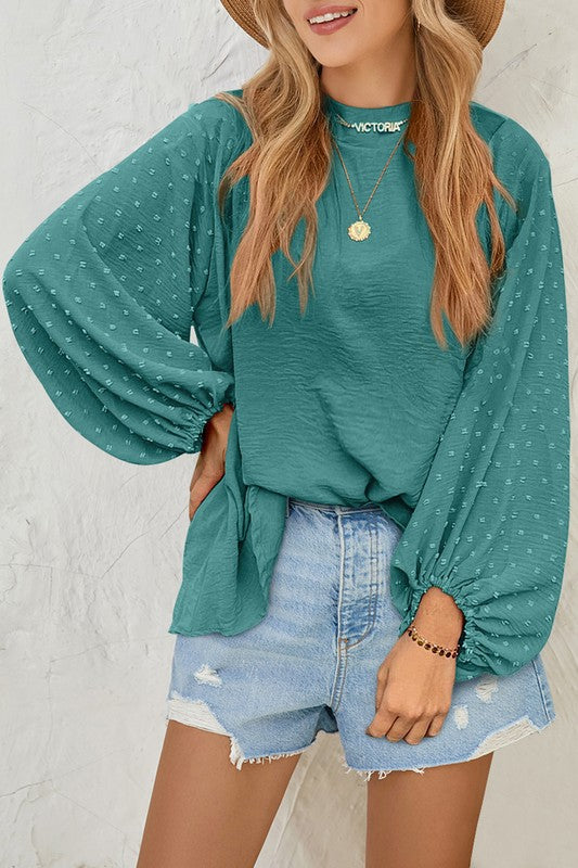 Blouse À Pois Suisses Avec Manches Longues Pour Femmes | Idéal Pour Usage Quotidien
