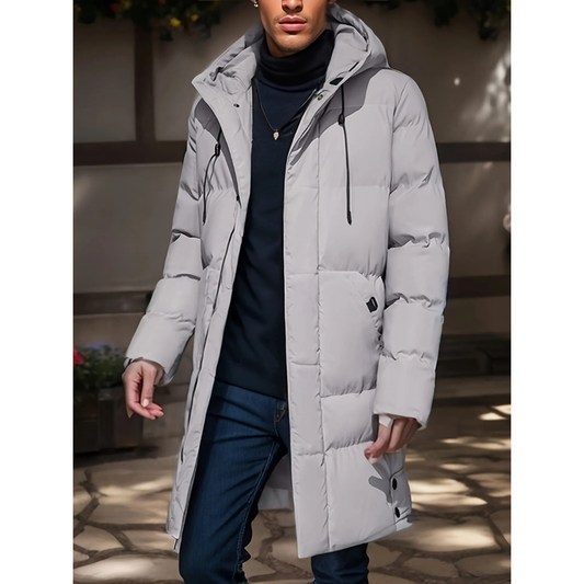Veste Parka Longue avec Détails Réglables pour Homme | Idéale pour l’Hiver
