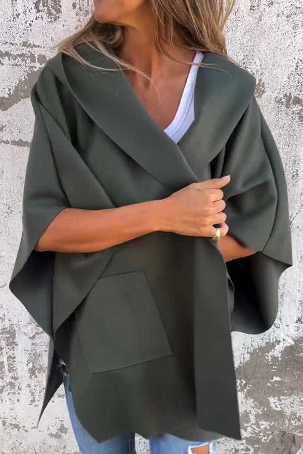 Cape Manteau Ample Avec Poches Pour Femme | Idéale Pour la Mi-Saison
