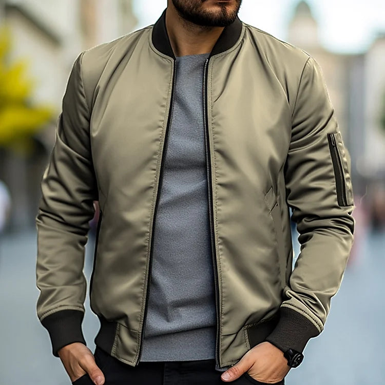 Veste Bomber Avec Fermeture Zippée Et Poches Latérales Pour Homme | Idéale Pour Toutes Saisons