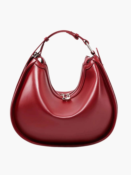Sac Bandoulière Demi-Lune Avec Fermeture À Glissière Pour Femmes | Idéal Pour Usage Quotidien Et Sorties