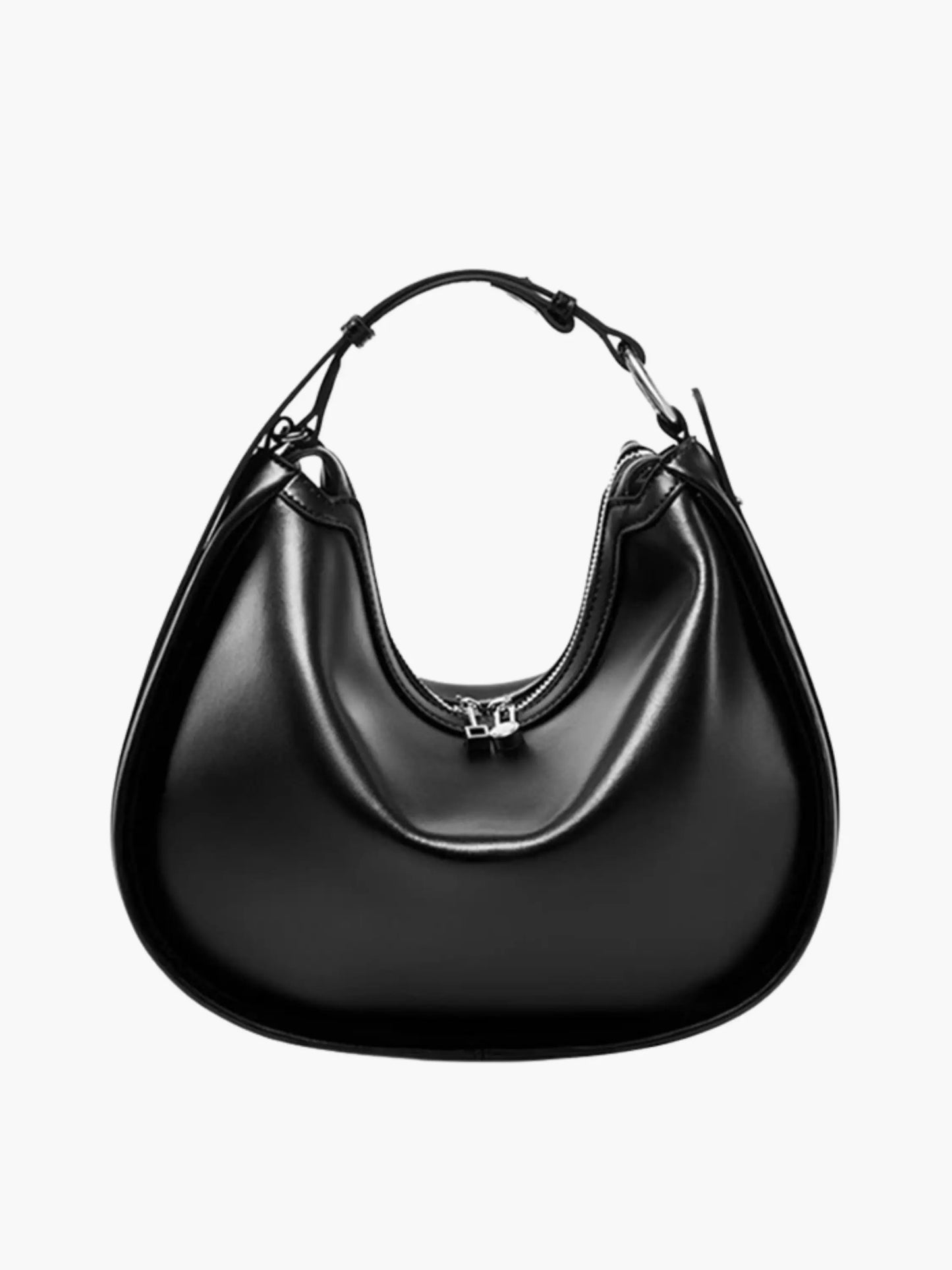 Sac Bandoulière Demi-Lune Avec Fermeture À Glissière Pour Femmes | Idéal Pour Usage Quotidien Et Sorties