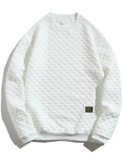 Sweatshirt À Motif Texturé Avec Coupe Décontractée Pour Adultes | Idéal Pour Toutes Saisons