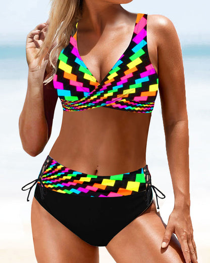Ensemble Bikini Multicolore avec Coupe Classique pour Femme | Idéal pour l’Été