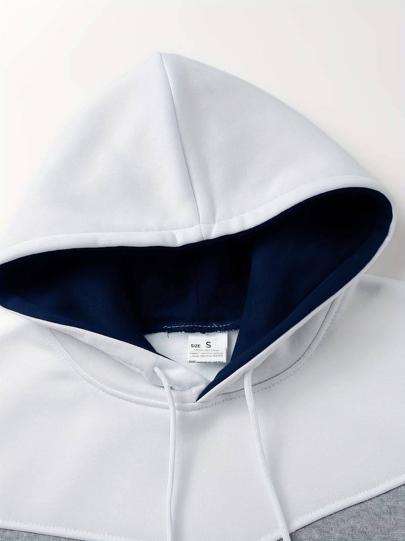 Sweat à capuche colorblock manches longues pour hommes