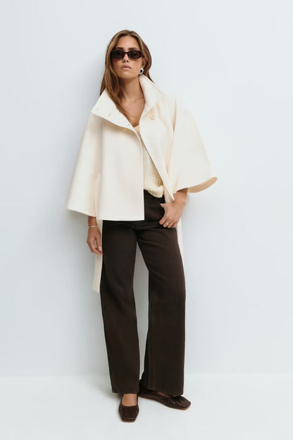 Manteau-cape Avec Ceinture Pour Femmes | Idéal Pour L’automne
