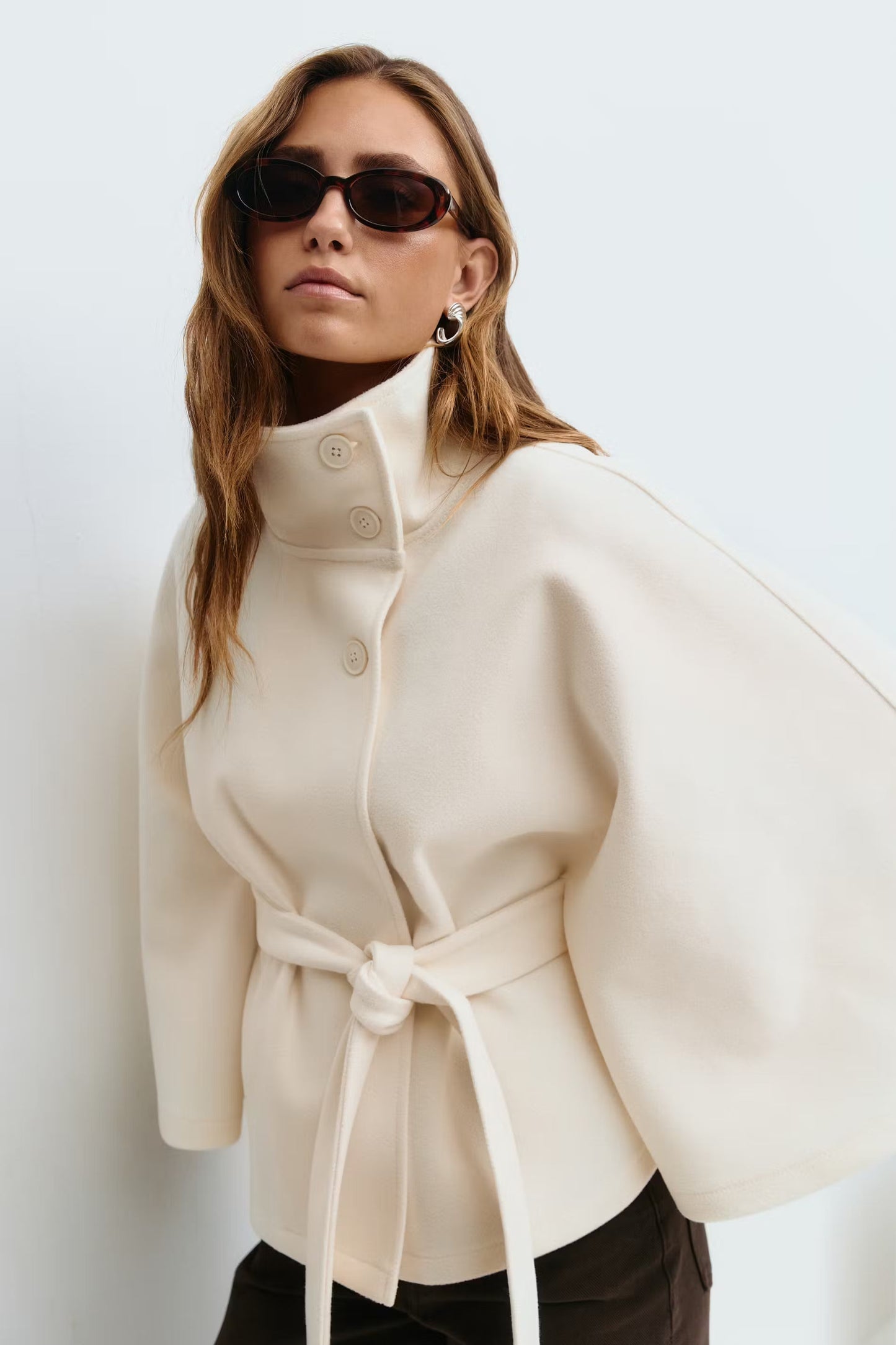 Manteau-cape Avec Ceinture Pour Femmes | Idéal Pour L’automne