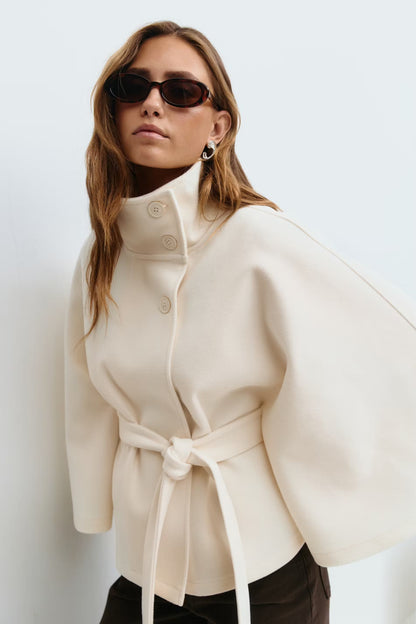 Manteau-cape Avec Ceinture Pour Femmes | Idéal Pour L’automne