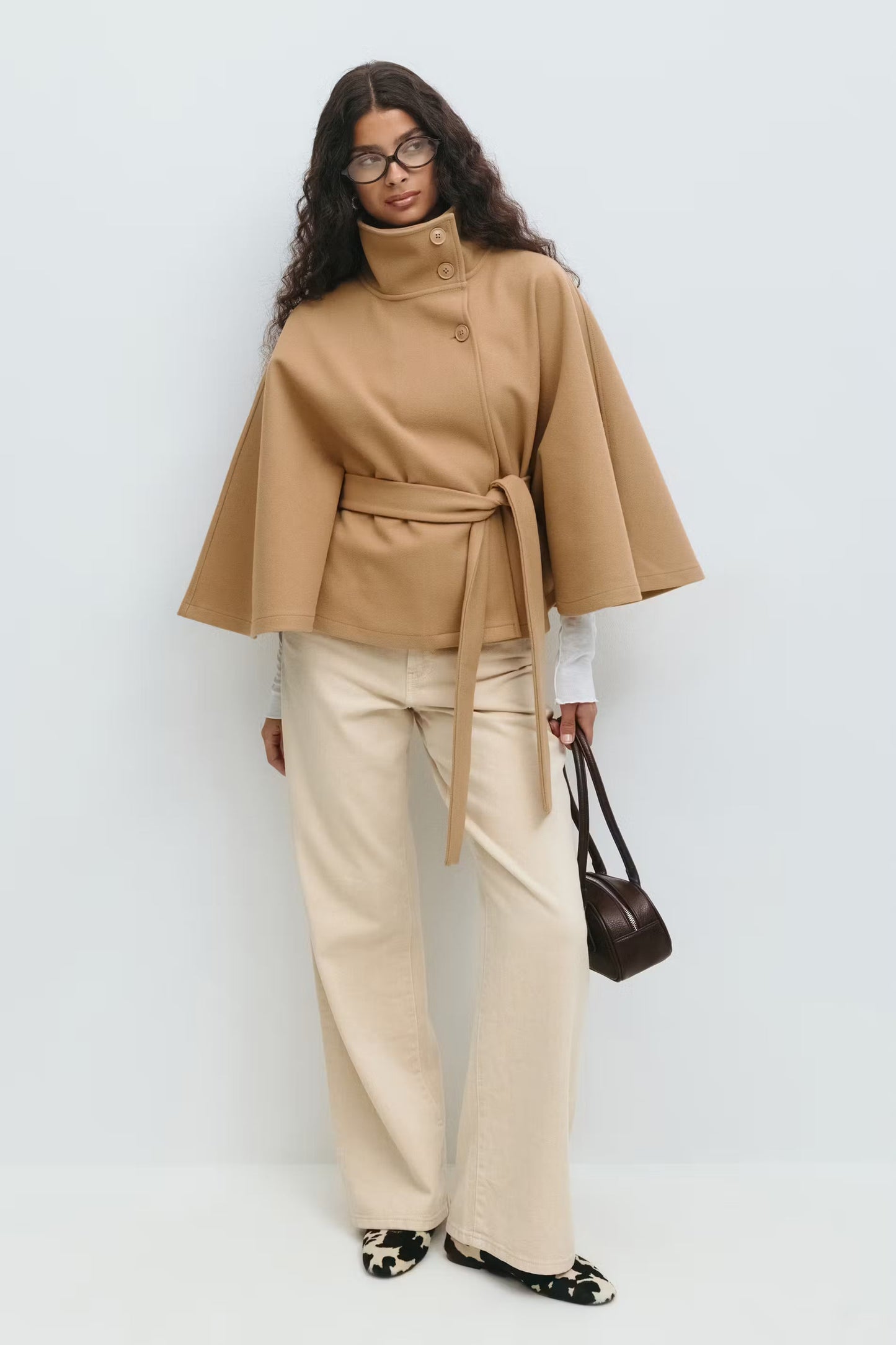 Manteau-cape Avec Ceinture Pour Femmes | Idéal Pour L’automne