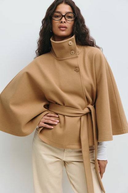 Manteau-cape Avec Ceinture Pour Femmes | Idéal Pour L’automne