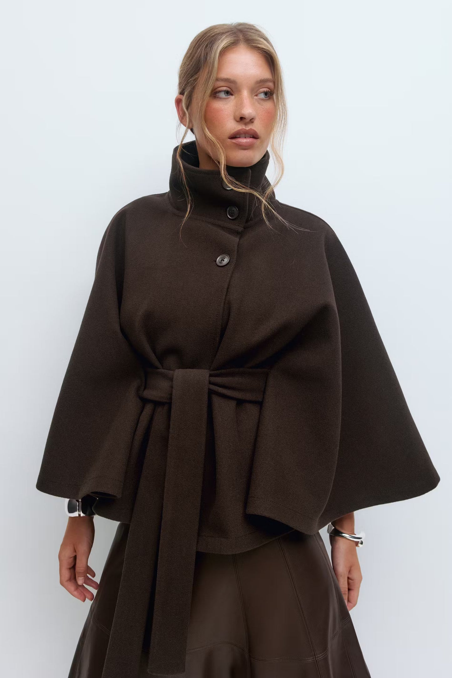 Manteau-cape Avec Ceinture Pour Femmes | Idéal Pour L’automne