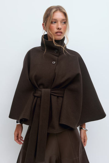 Manteau-cape Avec Ceinture Pour Femmes | Idéal Pour L’automne