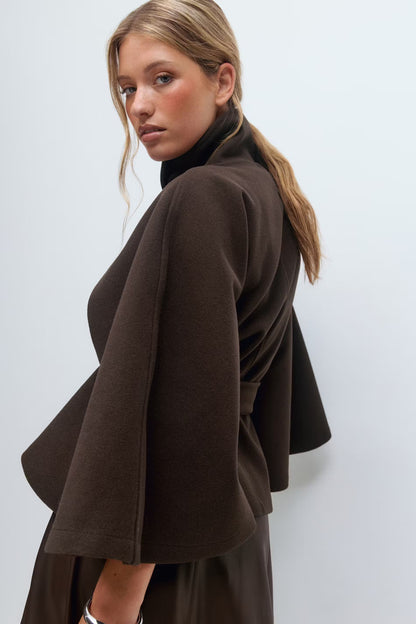 Manteau-cape Avec Ceinture Pour Femmes | Idéal Pour L’automne