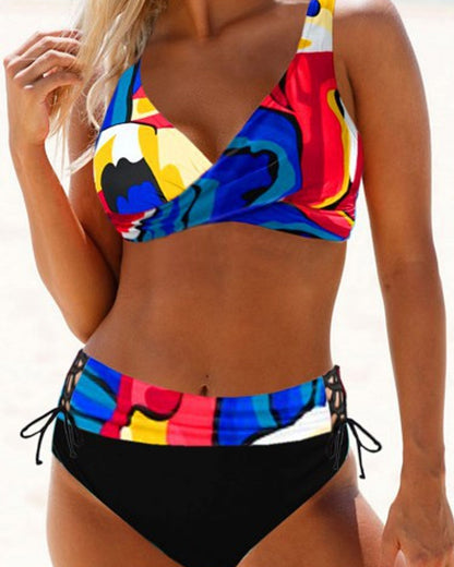 Ensemble Bikini Multicolore avec Coupe Classique pour Femme | Idéal pour l’Été