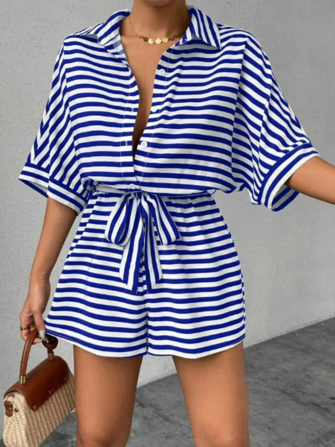 Combinaison Avec Ceinture Et Manches Mi-longues Pour Femme | Idéale Pour Le Quotidien