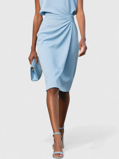 Robe Midi Sans Manches avec Détail Froncé pour Femme | Idéale pour les Événements et Sorties d’Été