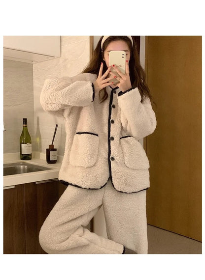 Ensemble Pyjama Deux Pièces À Manches Longues pour Femmes | Idéal pour L’Hiver Et Les Soirées À La Maison