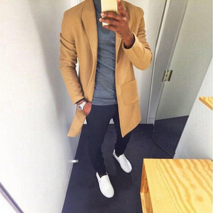 Trench-Coat Mi-Long avec Ceinture pour Homme | Idéal pour Occasions Formelles