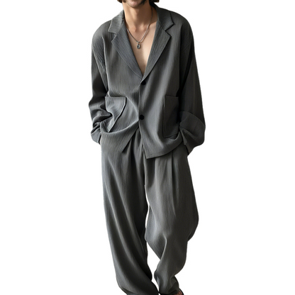 Ensemble Deux Pièces avec Chemise à Manches Longues et Pantalon Droit pour Homme | Idéal pour Un Usage Quotidien