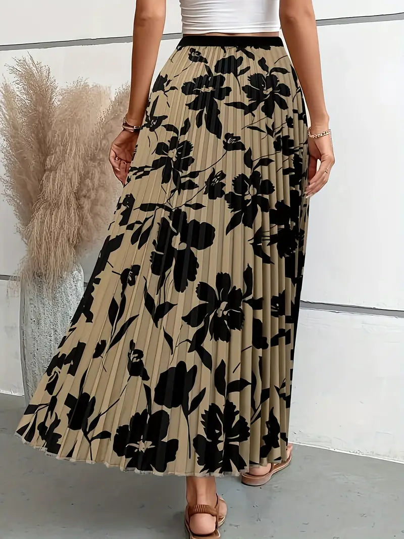 Jupe Plissée à Imprimé Floral pour Femme | Idéale pour le Printemps