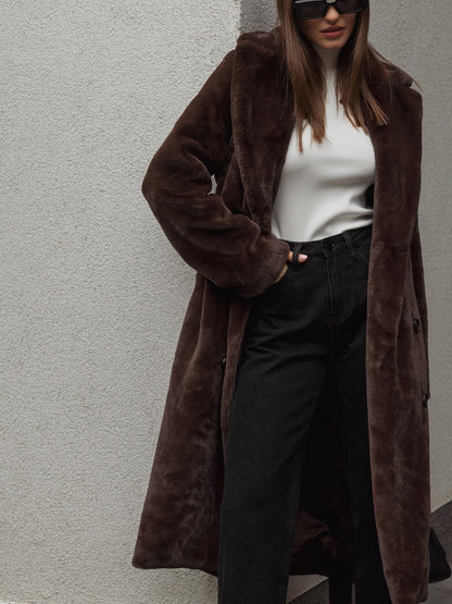 Manteau Long avec Ceinture pour Femmes | Idéal pour La Saison Hivernale