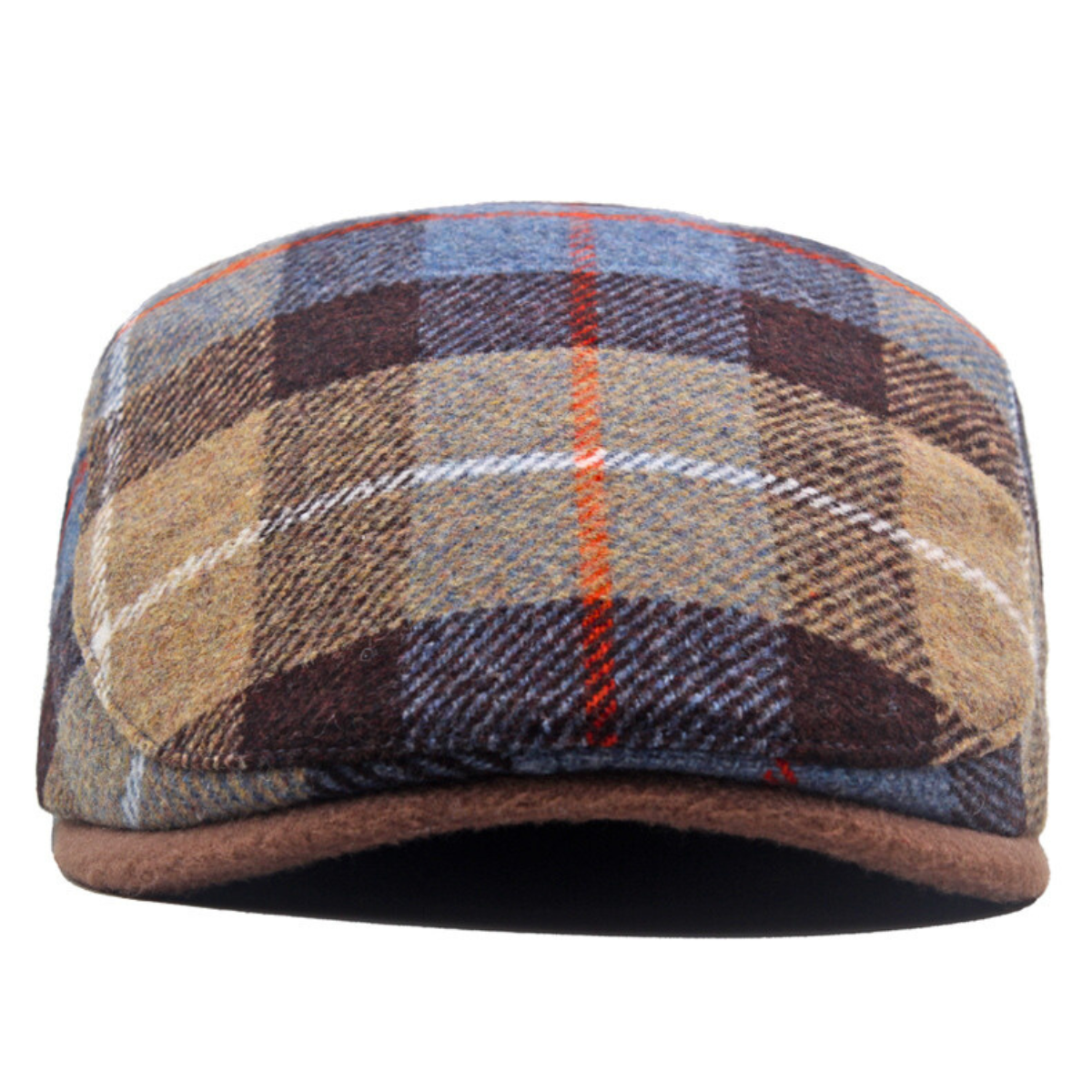 Casquette plate à carreaux pour hommes | Idéale pour l'automne et l'hiver