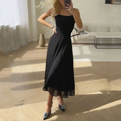 Robe Midi à Encolure Carrée pour Femme | Idéale pour Mariages et Événements