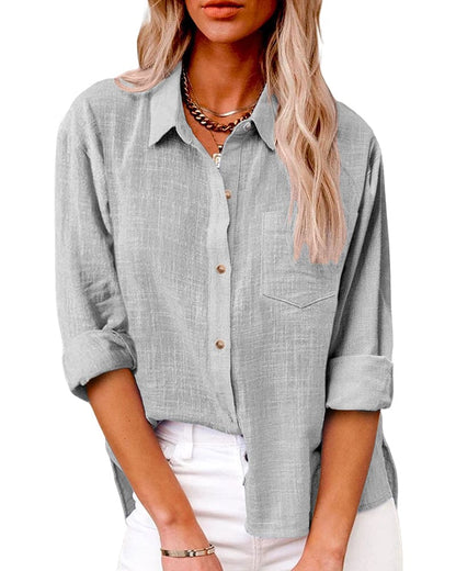 Chemise Boutonnée À Coupe Décontractée Pour Femme | Idéale Pour Les Tenues Décontractées Et Semi-Formelles