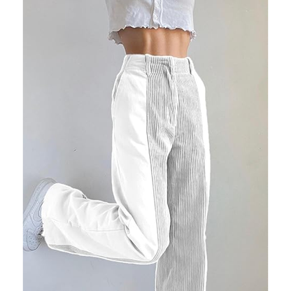 Pantalon à Taille Haute avec Jambe Large pour Femme | Idéal pour le Quotidien