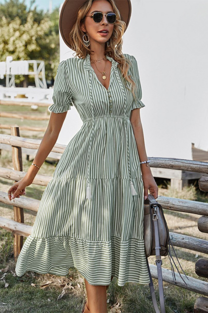 Robe Mi-Longue avec Détail à Nouer pour Femmes | Idéale pour l’Été        Ask ChatGPT