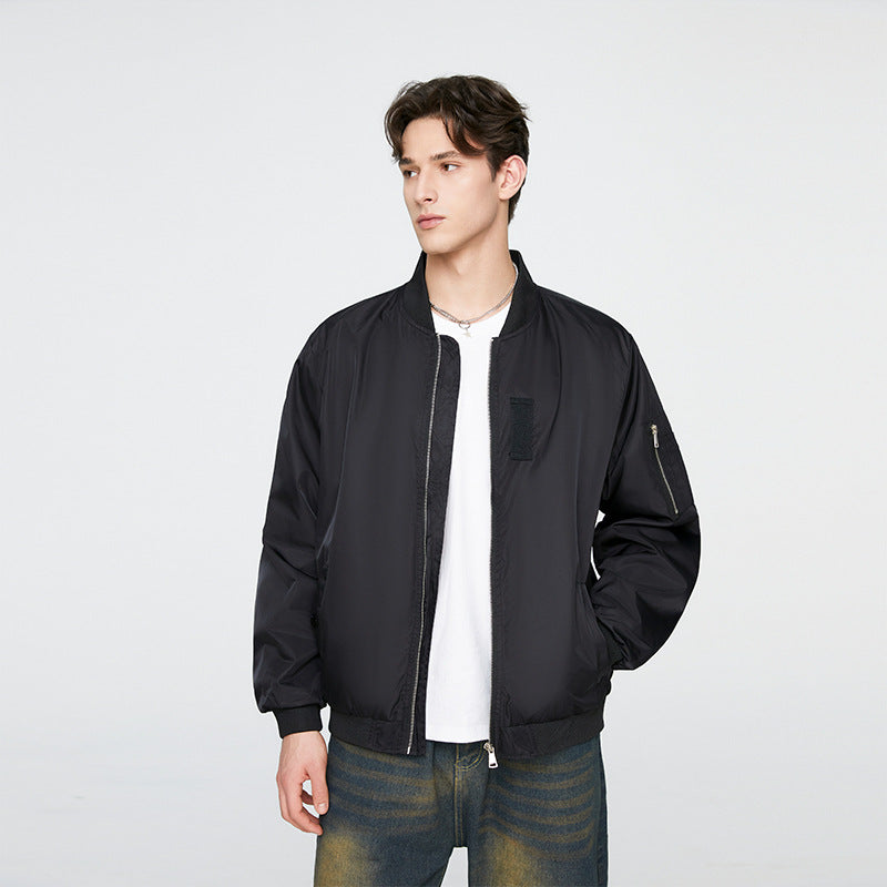 Veste Bombardier à Poignets Élastiques avec Coupe Droite pour Hommes | Idéale pour le Quotidien