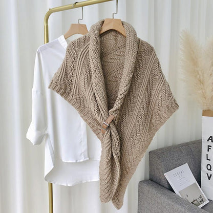 Châle Trinagle Doux avec Boucle pour Femme | Idéal pour l’Hiver