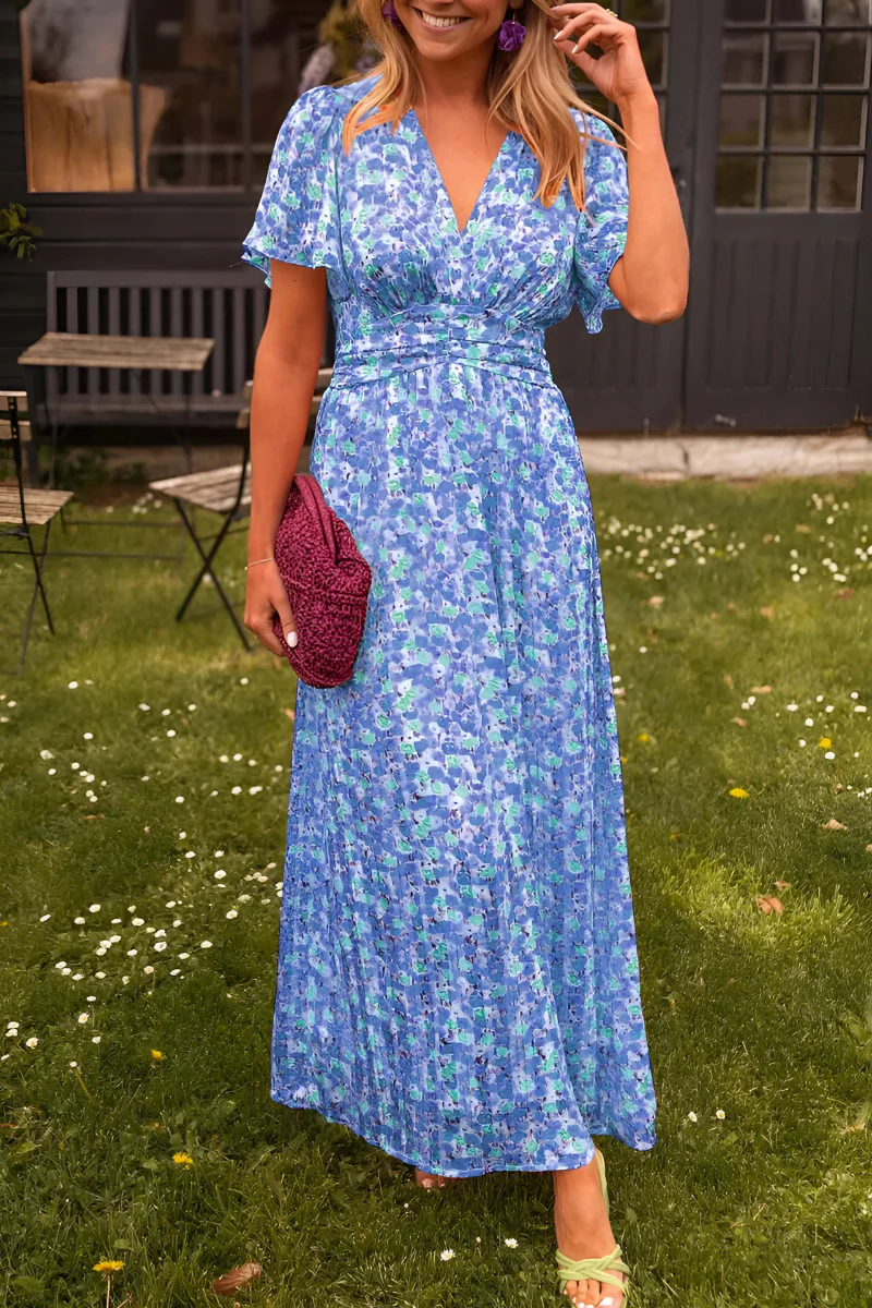 Robe Imprimée à Taille Marquée Avec Coupe Ample pour Femme | Idéale Pour Les Sorties de Printemps