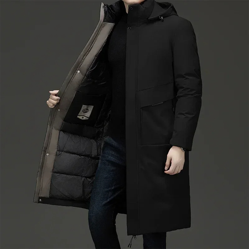 Parka Longue Matelassée À Capuche pour Hommes | Idéale pour Saison Froide