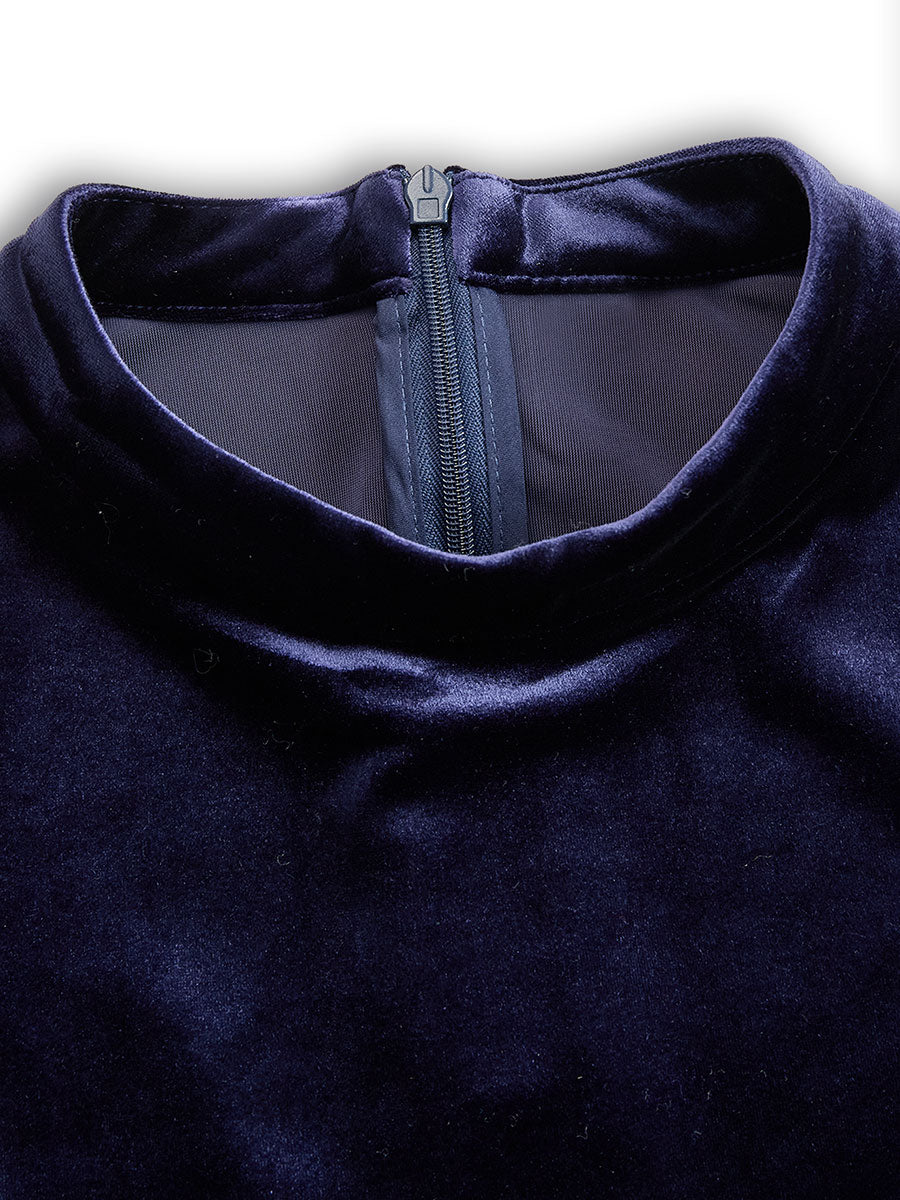 Robe Midi En Velours Avec Coupe Ajustée Et Jupe Évasée Pour Femme | Idéale Pour Les Soirées Et Événements Formels
